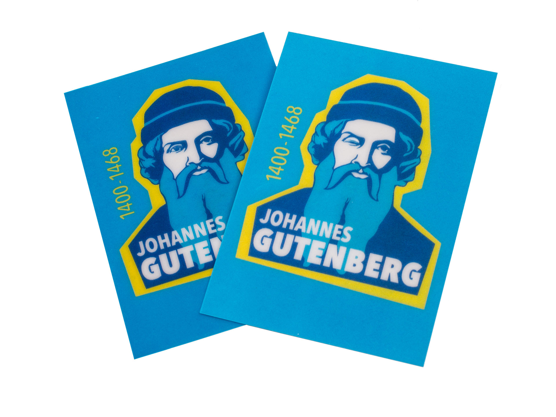 Johannes Gutenberg lenticular postcard