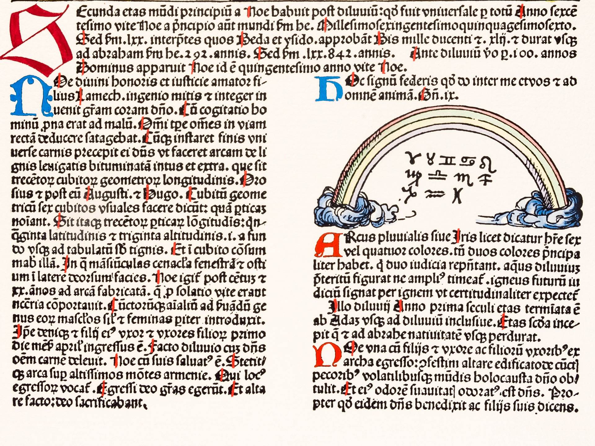 Press print Gutenberg-Museum, Schedel’s Liber chronicarum, Noah’s ark