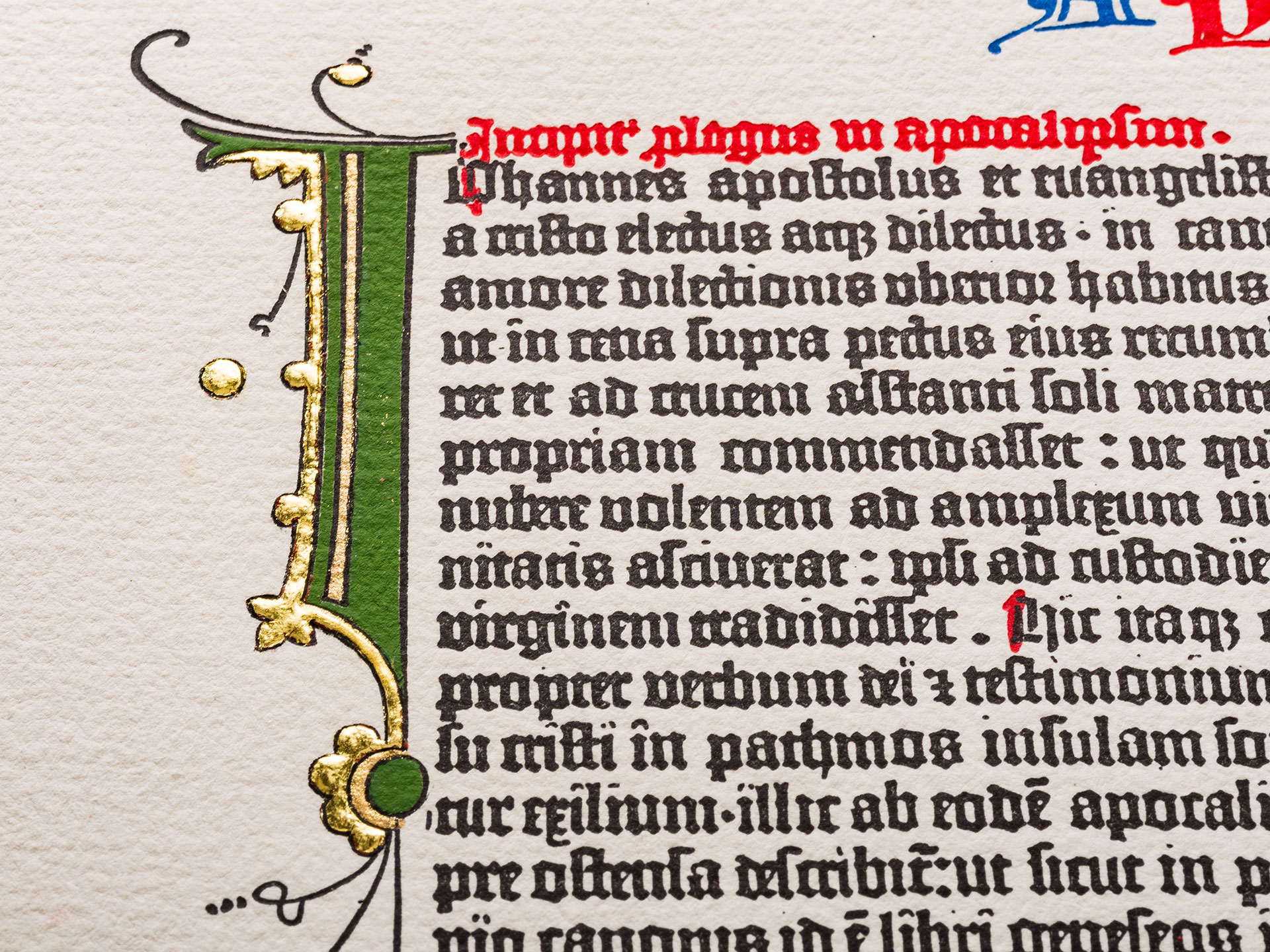 The Apocalypse. Press print from the Gutenberg Bible