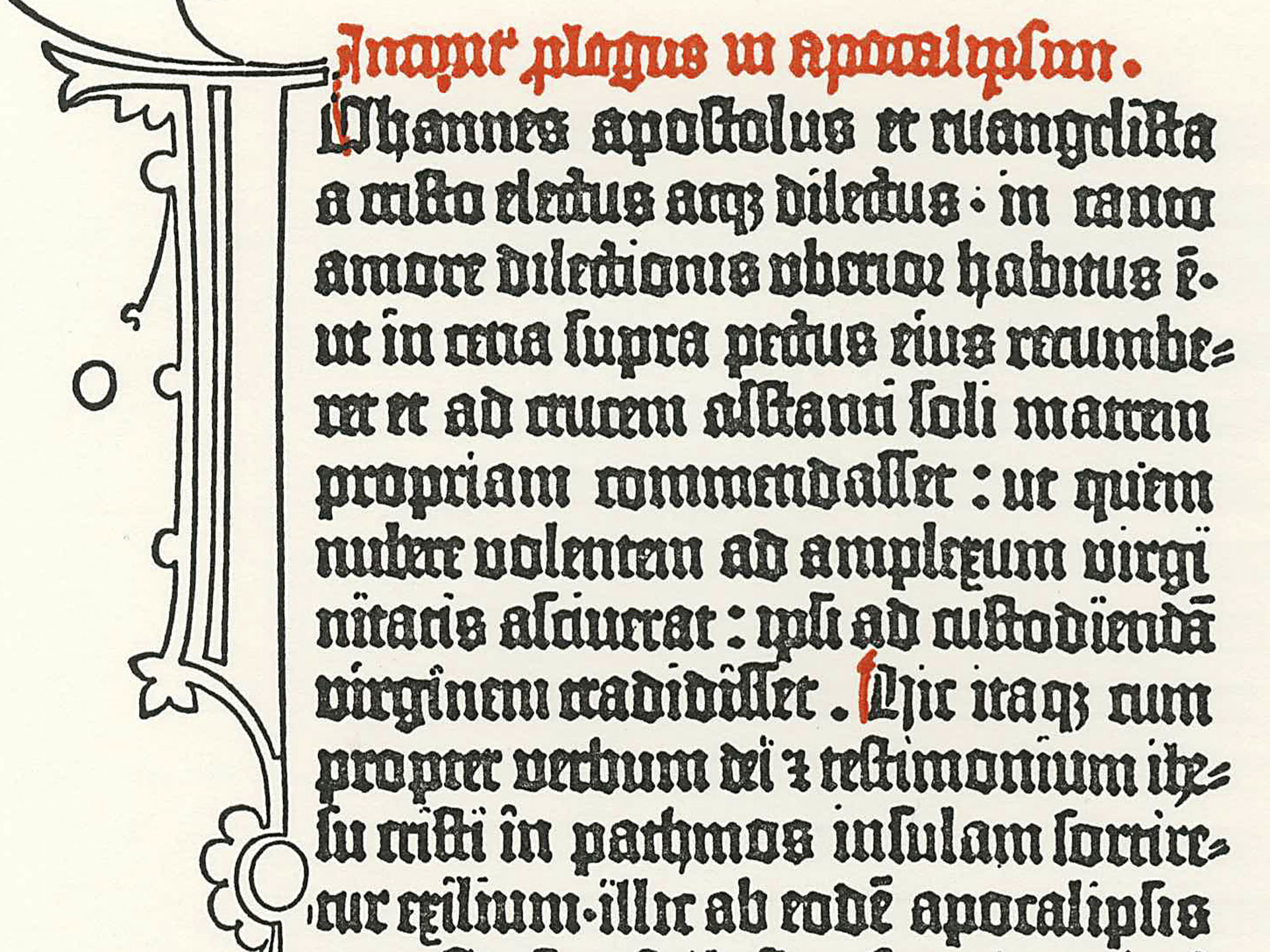 Apokalypse. Pressendruck Gutenberg-Bibel