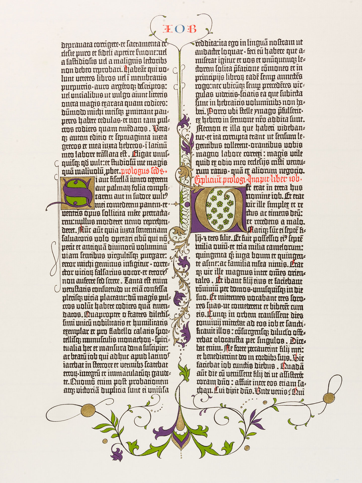 Das Buch Hiob. Pressendruck Gutenberg-Bibel