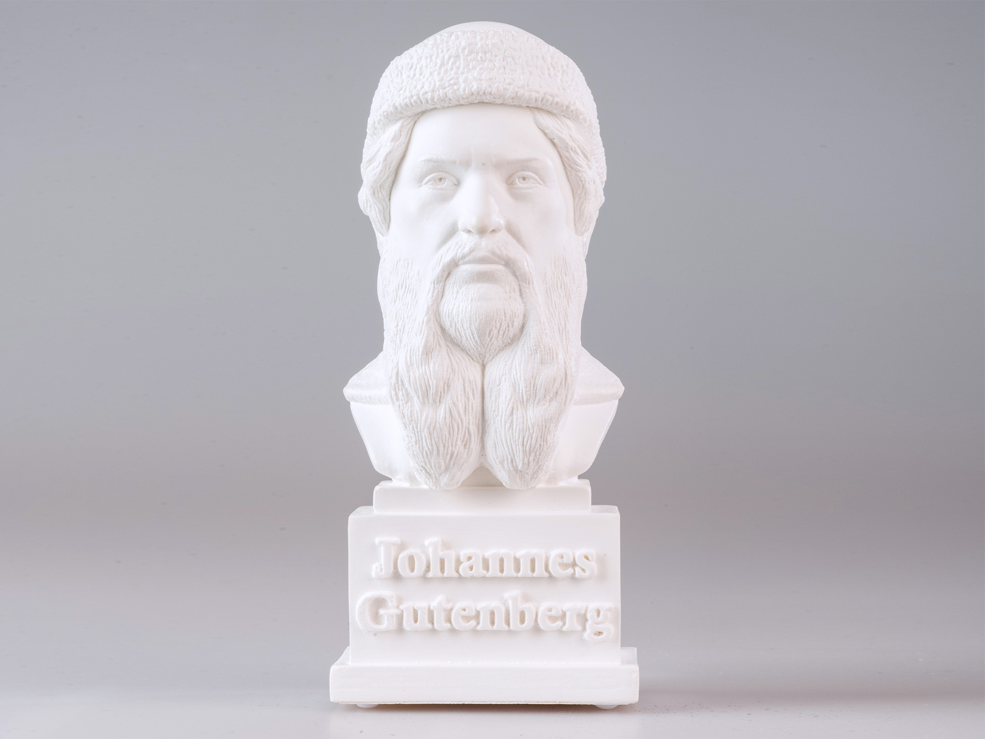 Gutenberg plaster bust