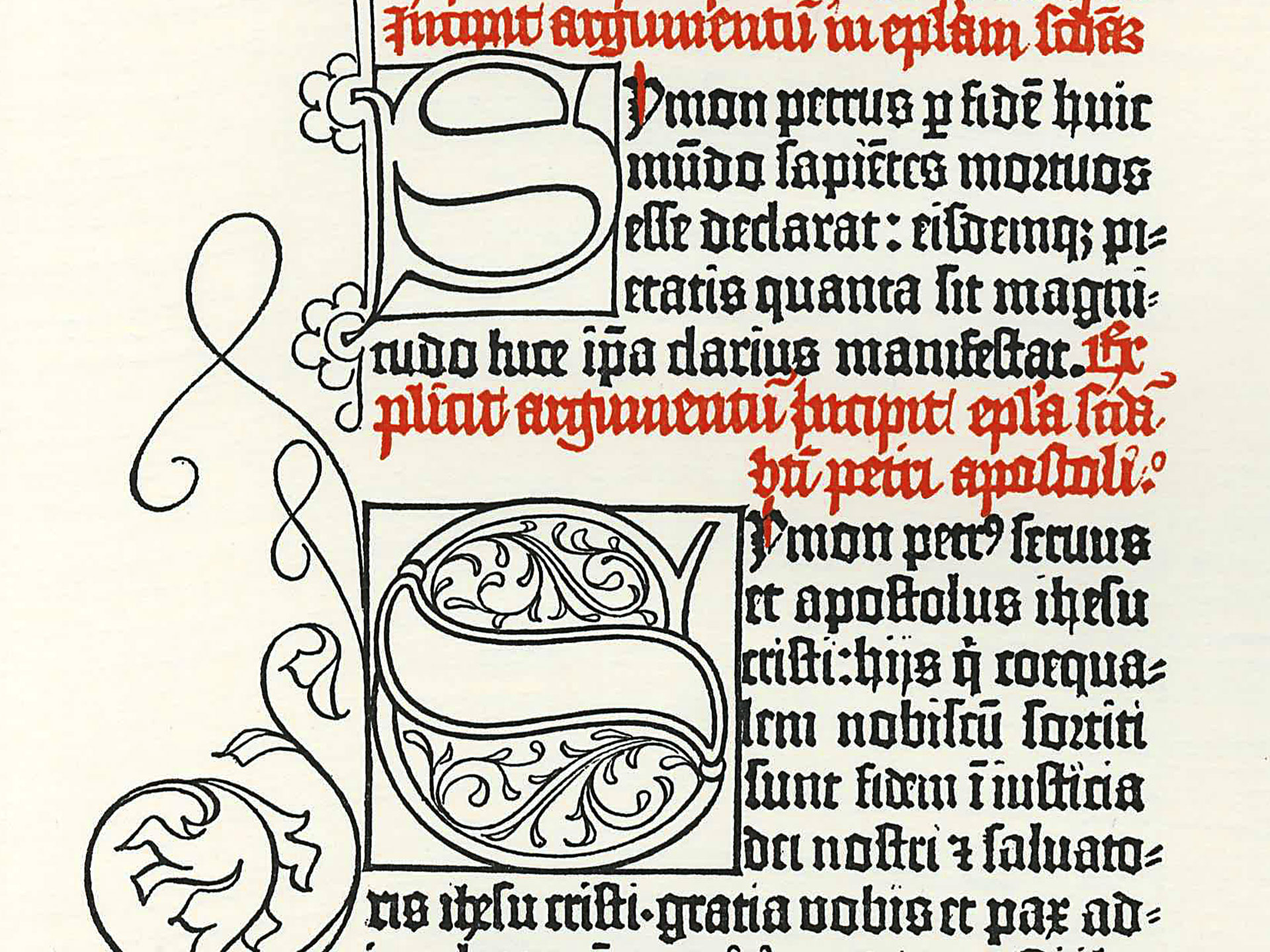 The Second Epistle of Peter. Press print from the Gutenberg Bible