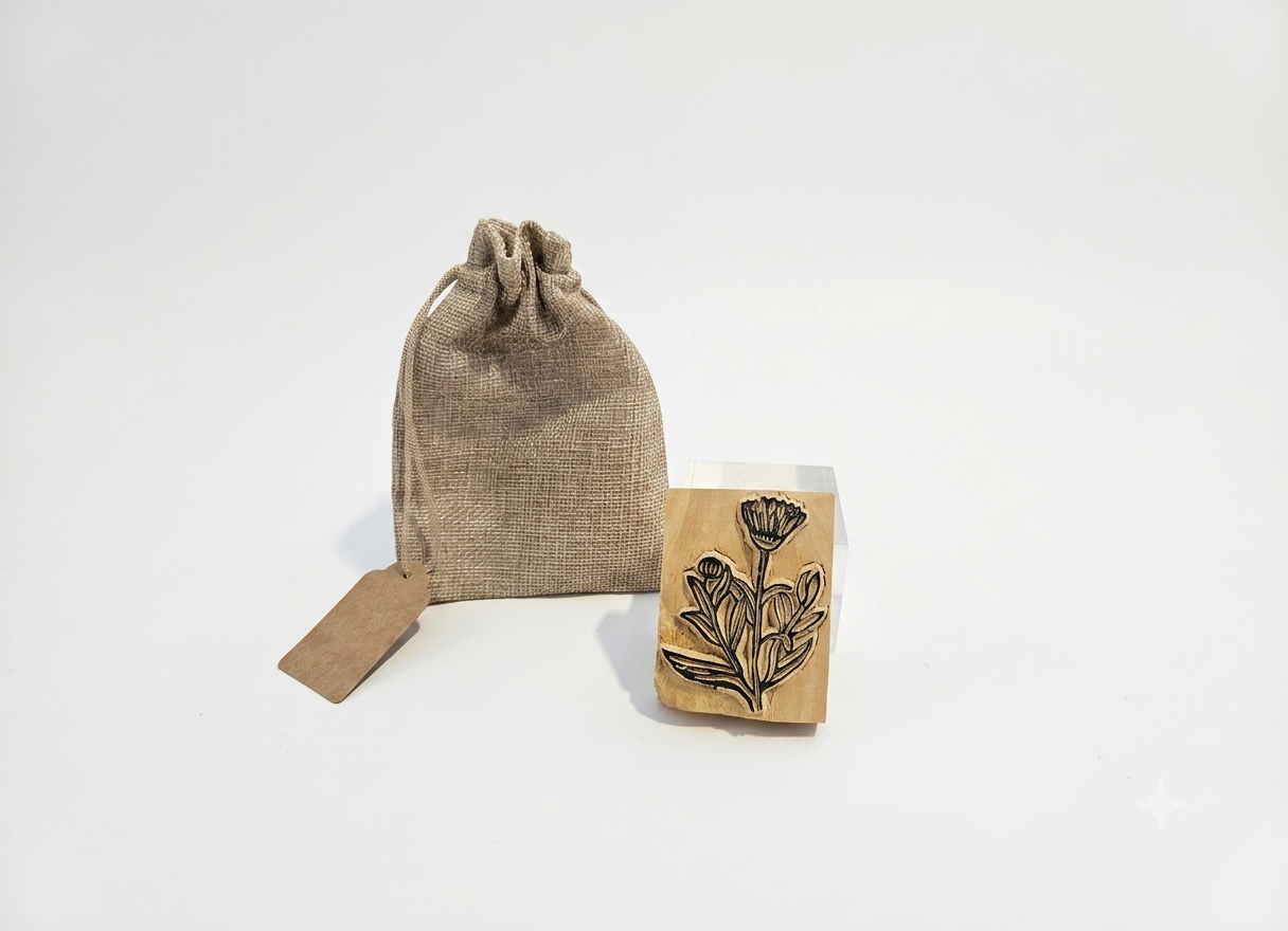Holzstempel Ringelblume