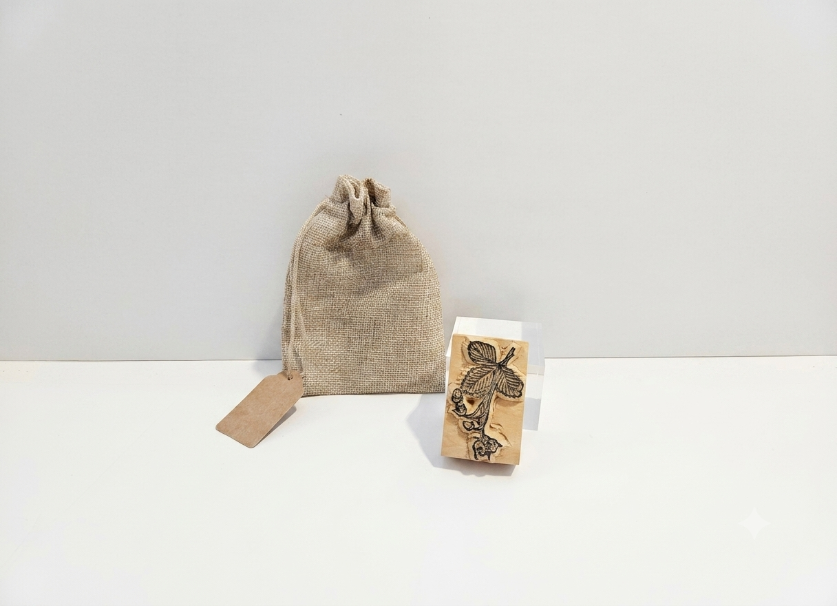 Holzstempel Erdbeere