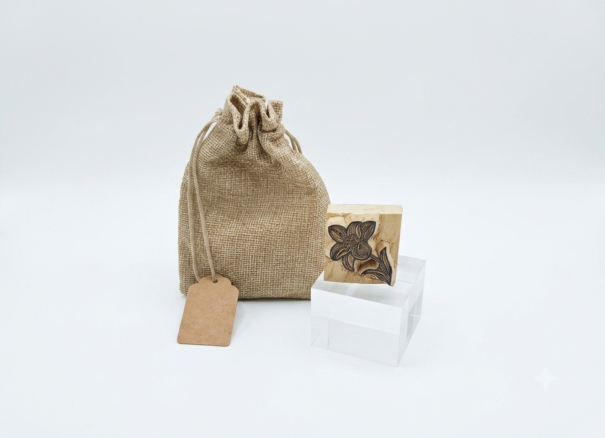 Holzstempel Lilie