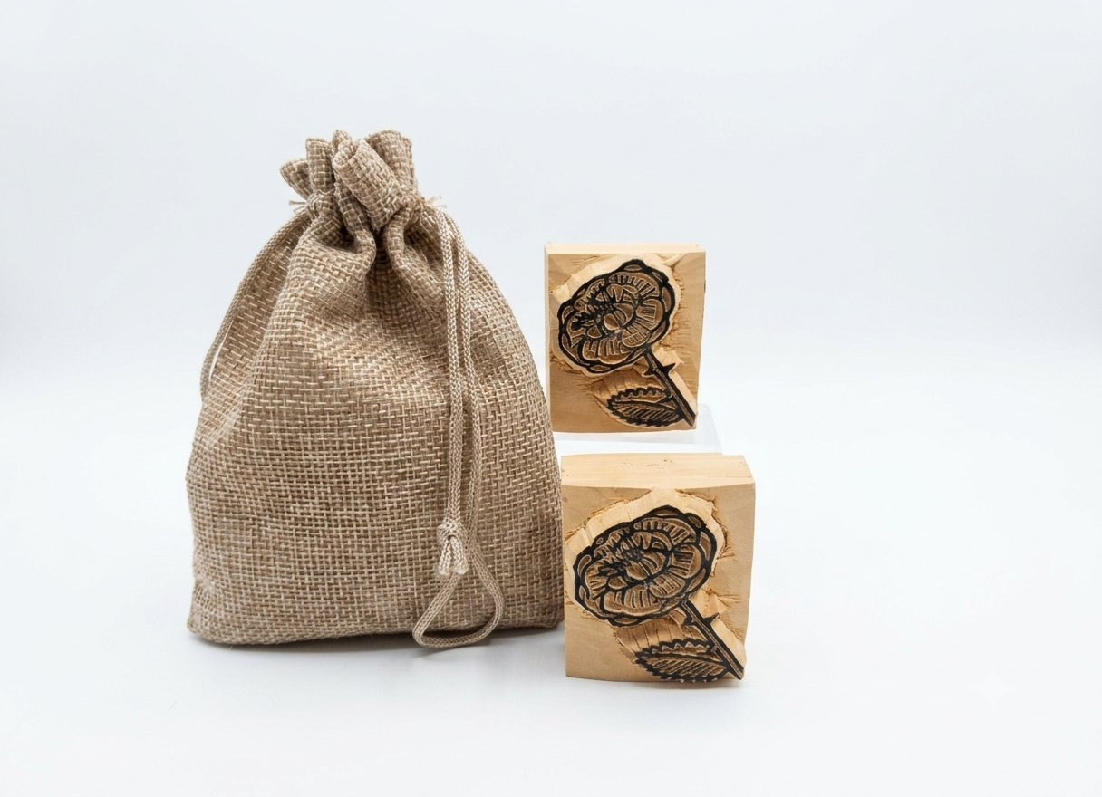 Holzstempel Rose