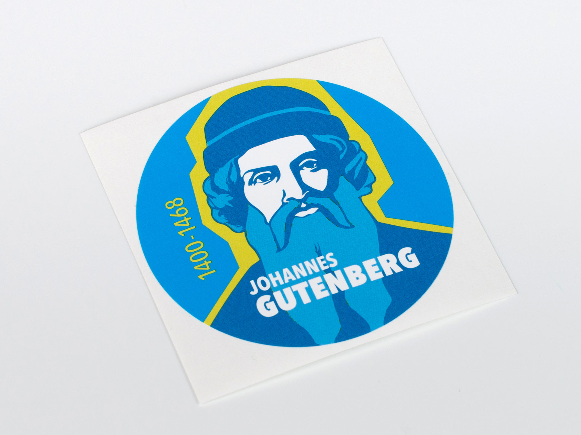 Aufkleber Johannes Gutenberg
