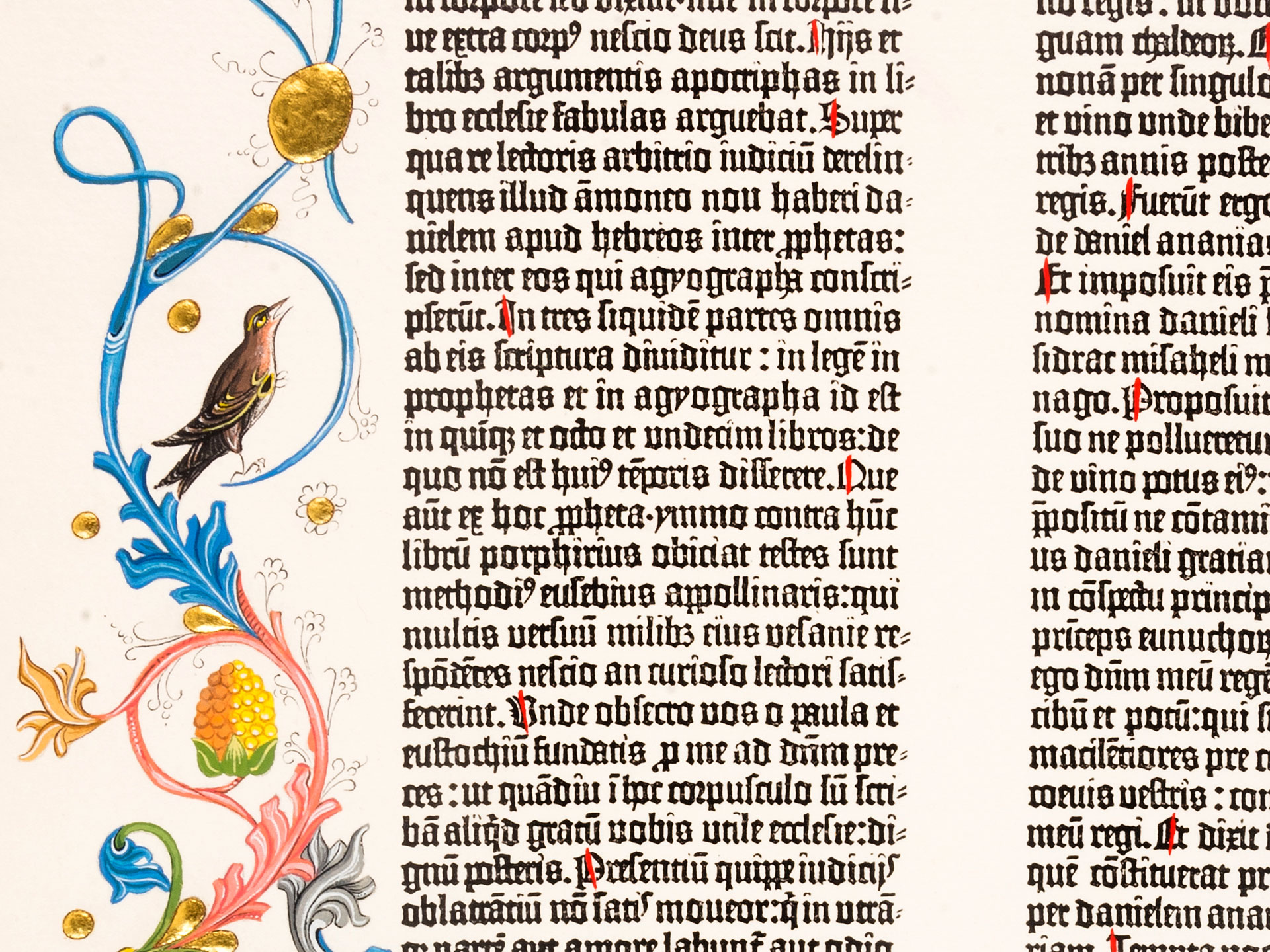 The Book of Daniel. Ornamental page from the Berlin Gutenberg Bible