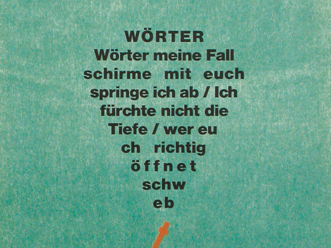 Poster Strugalla, Bienek: Wörter