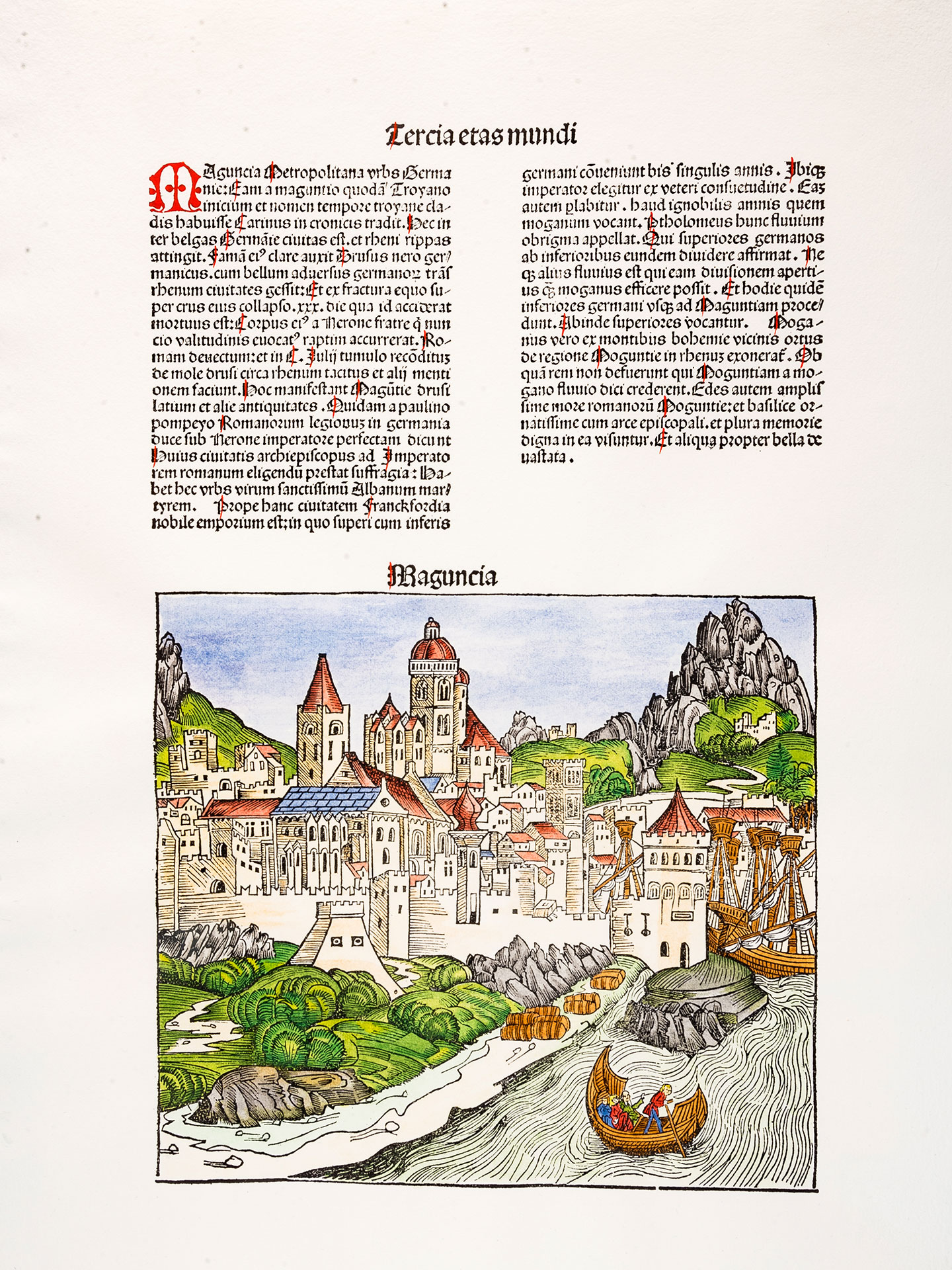 View of Mainz. Single print from Schedel’s Liber chronicarum