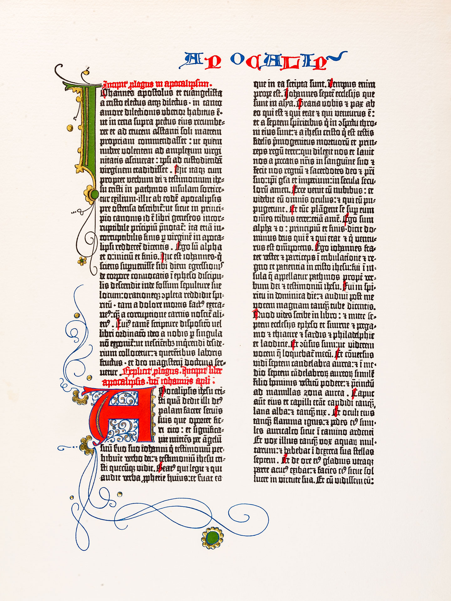 The Apocalypse. Press print from the Gutenberg Bible