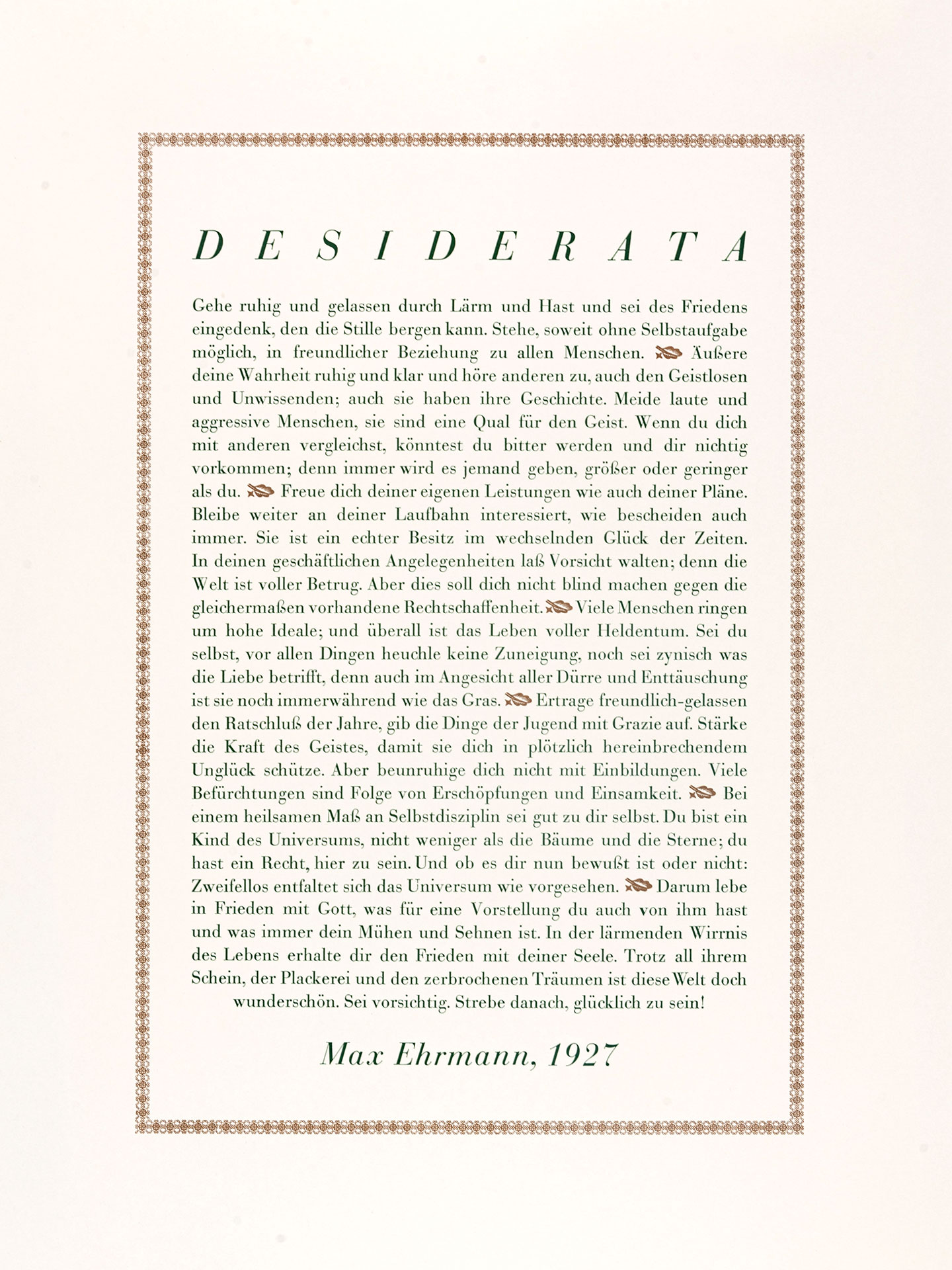 Press print Gutenberg Museum, Ehrmann: Desiderata