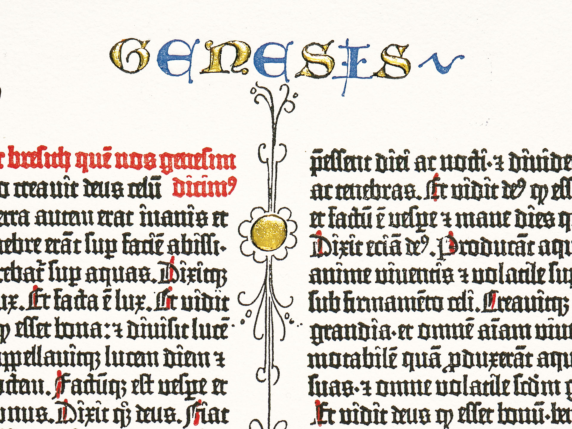Genesis. Pressendruck Gutenberg-Bibel